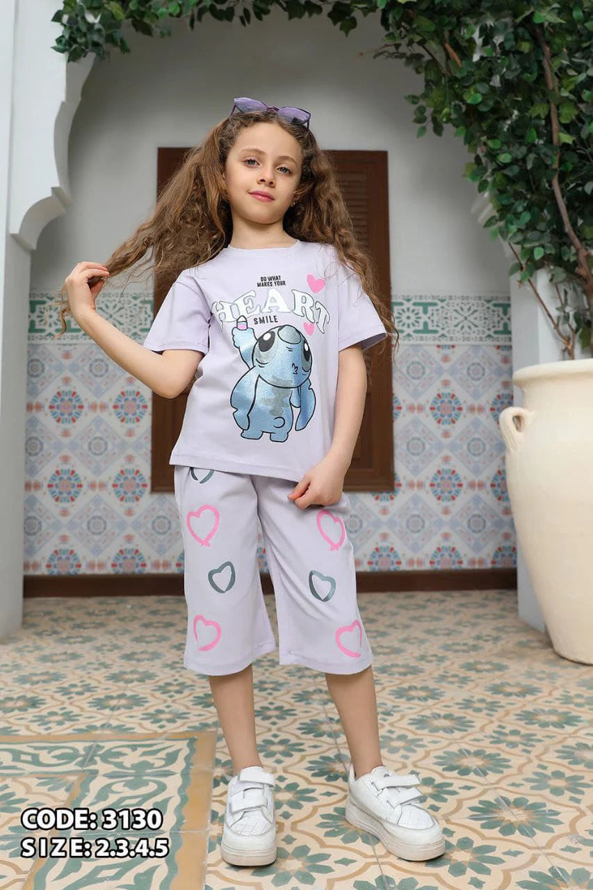 heart pyjama-purple