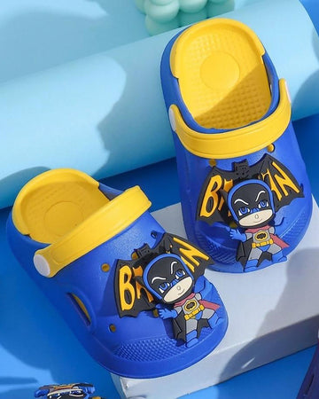 Kids Adventure Cartoon Clogs – Blue Lightweight Slip-On Sandals for Boys
