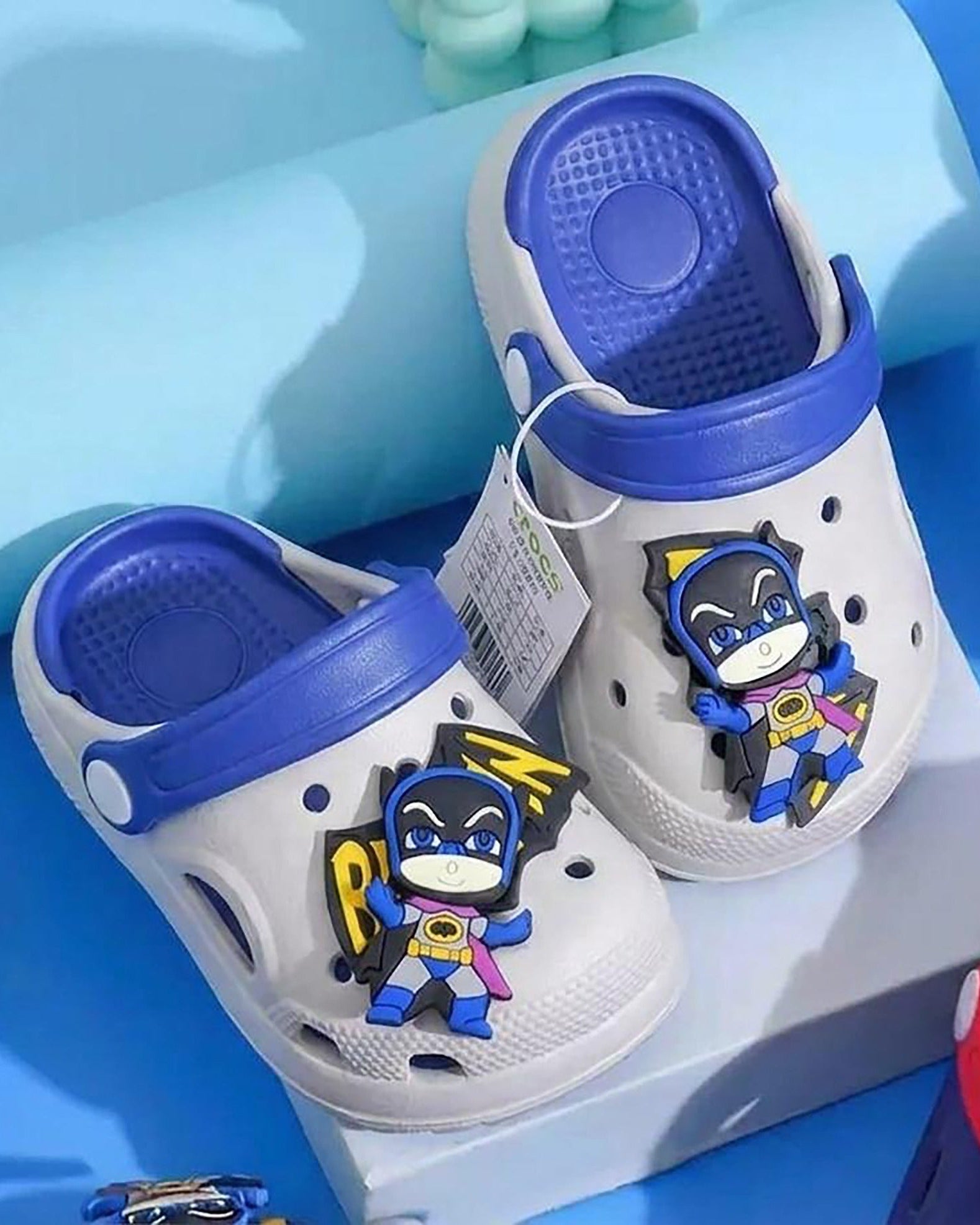 Kids Robot Hero Clogs Sandals – Lightweight Slip-On Cartoon Clogs for Boys
