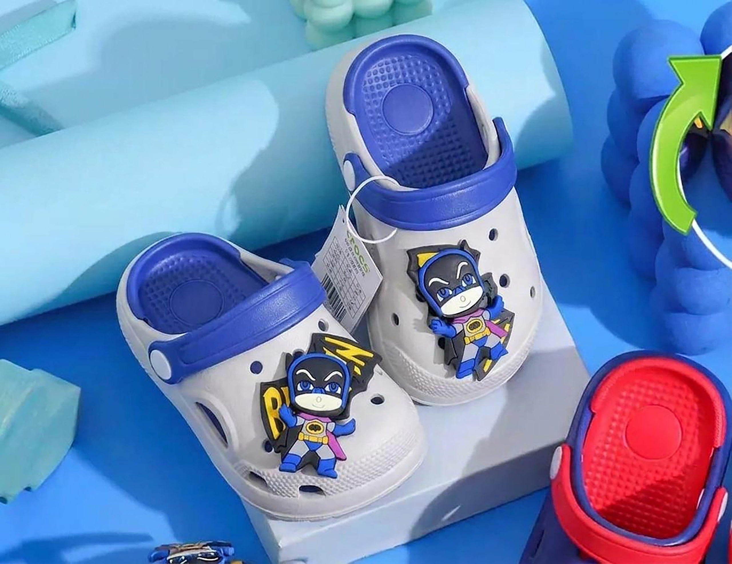 Kids Robot Hero Clogs Sandals – Lightweight Slip-On Cartoon Clogs for Boys