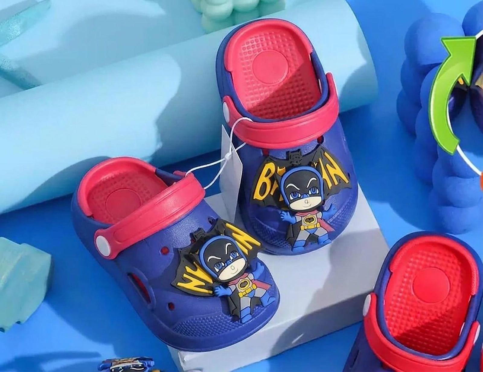 Kids Spider Hero Clogs Sandals – Lightweight Cartoon Slip-On Clogs for Boys