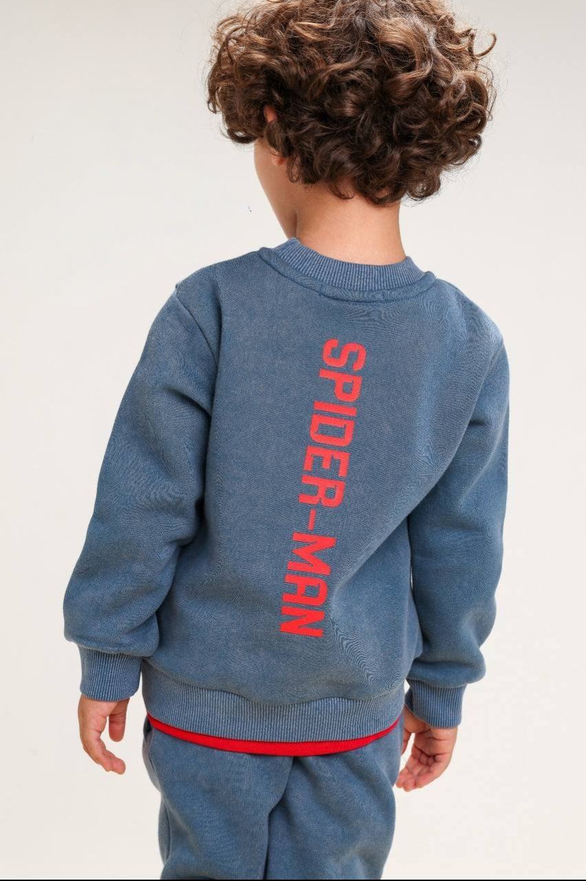 Boys’ Spider-Man Graphic Sweatshirt & Jogger Pants Set – Casual Kids’ Outfit