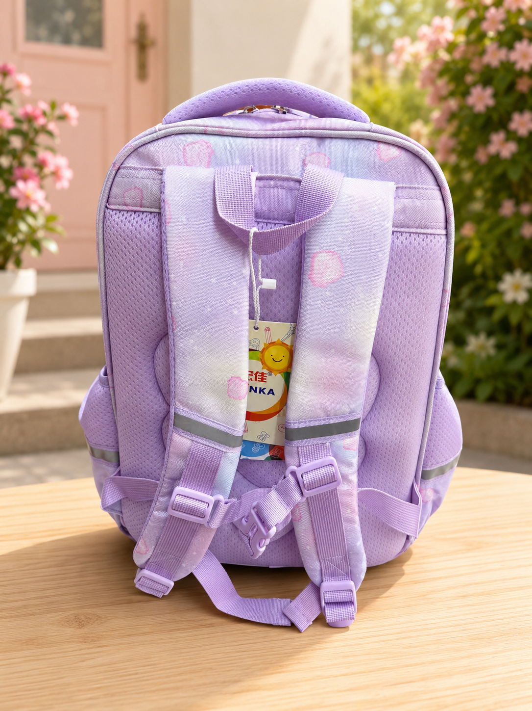 Girls’ Frozen School Backpack – 3-Compartment Pink & Purple Kids Backpack
