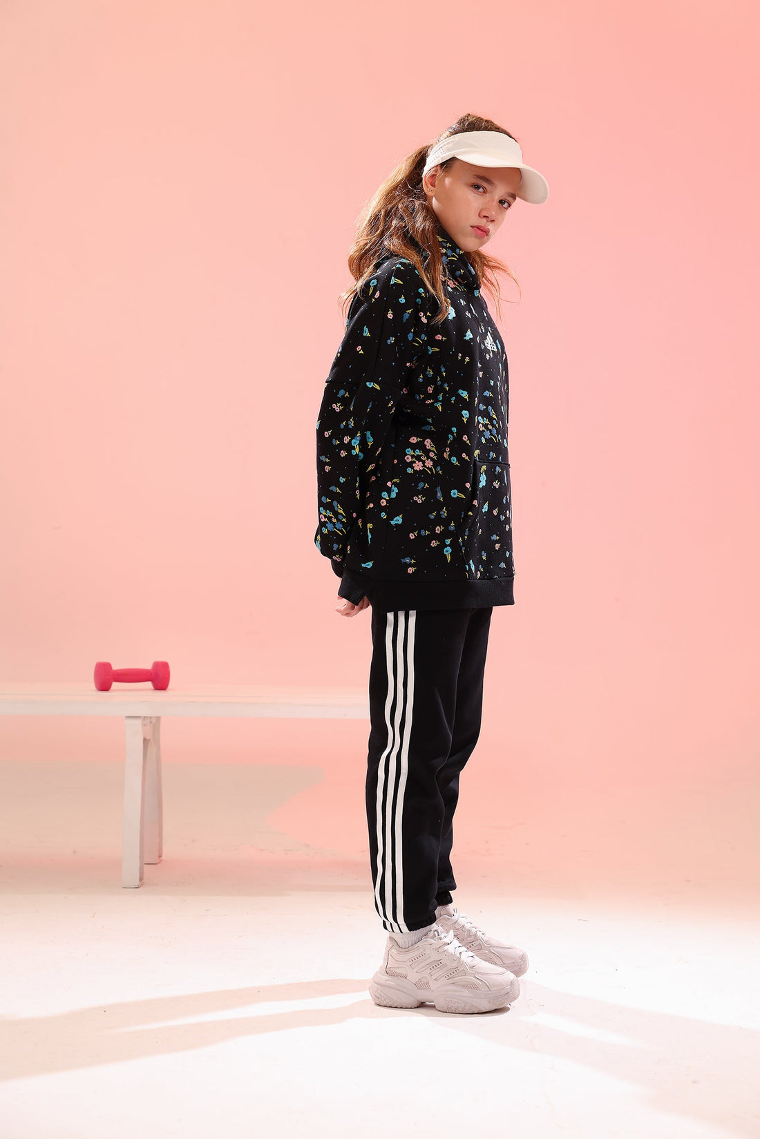 Kids floral printed tracksuit cozy sporty two-piece set - Kikidoo Kids Egypt