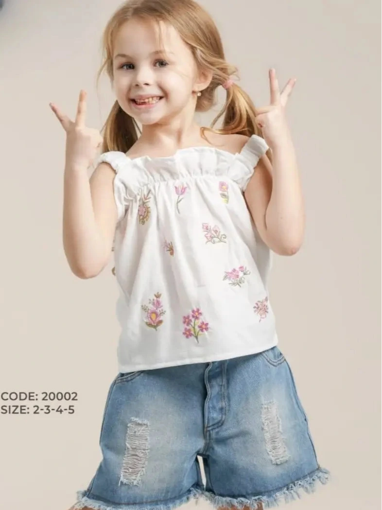 Spring Blossom whiteTop - Girls