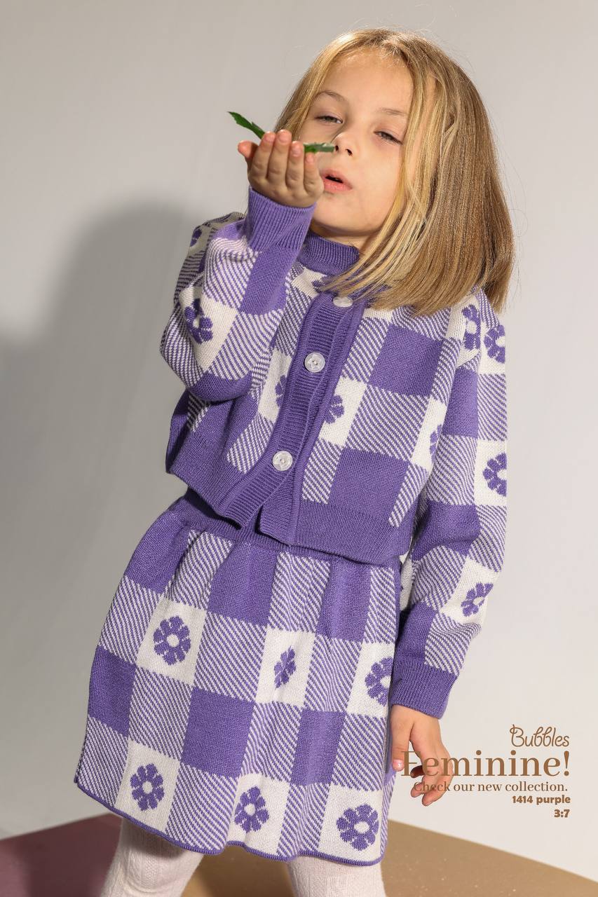 Checkered Skirt Set
