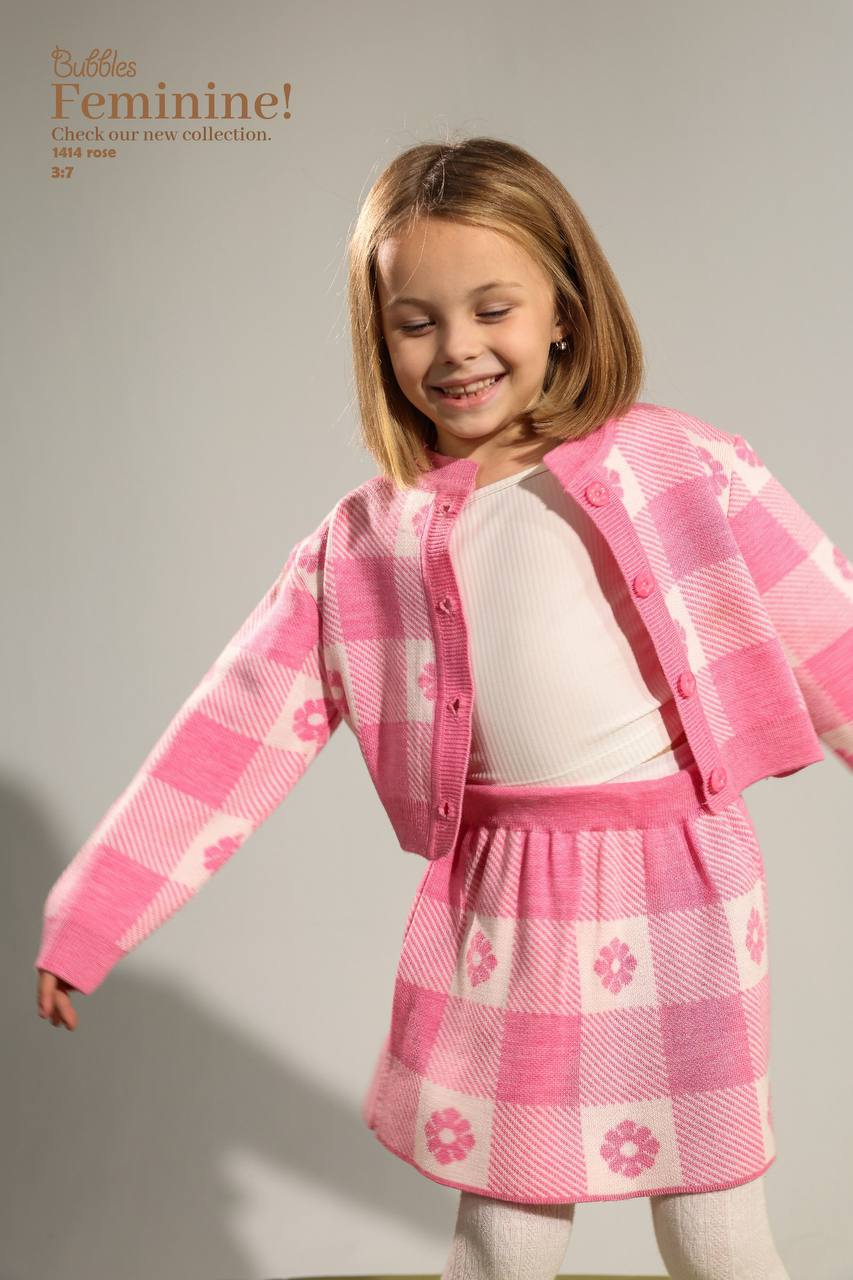 Checkered Skirt Set