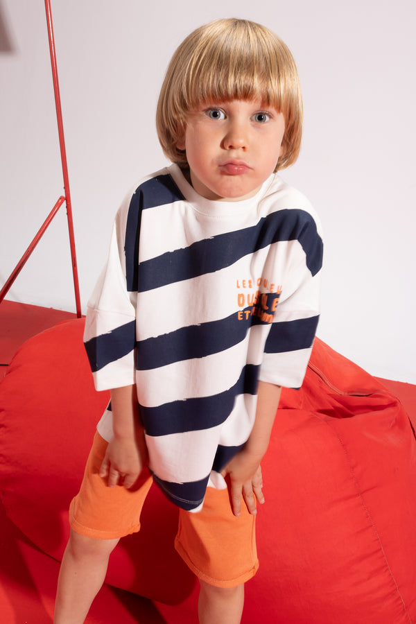 sunstripe tee pyjama-white