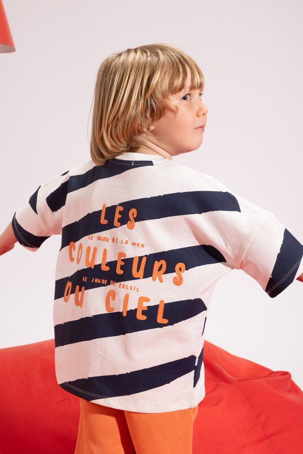 sunstripe tee pyjama-white