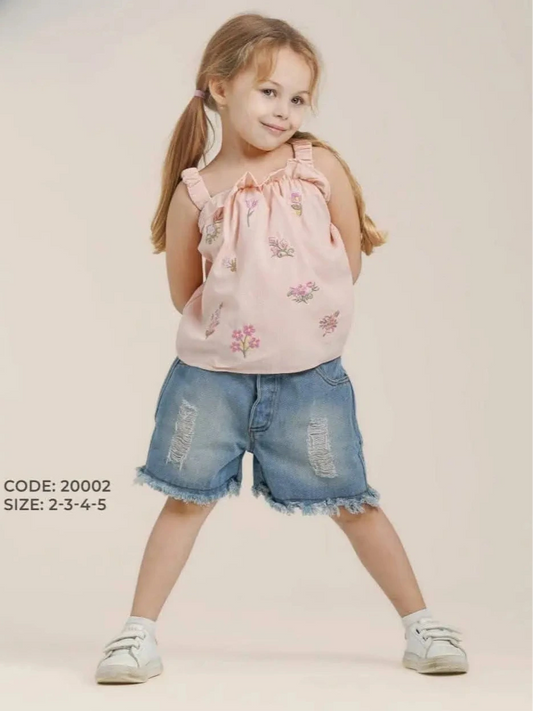 Spring Blossom Pink Top - Girls