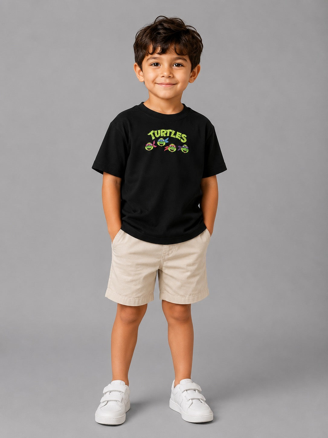 Boys Teenage Mutant Ninja Turtles Graphic T-Shirt – Soft Cotton Casual Tee in Black