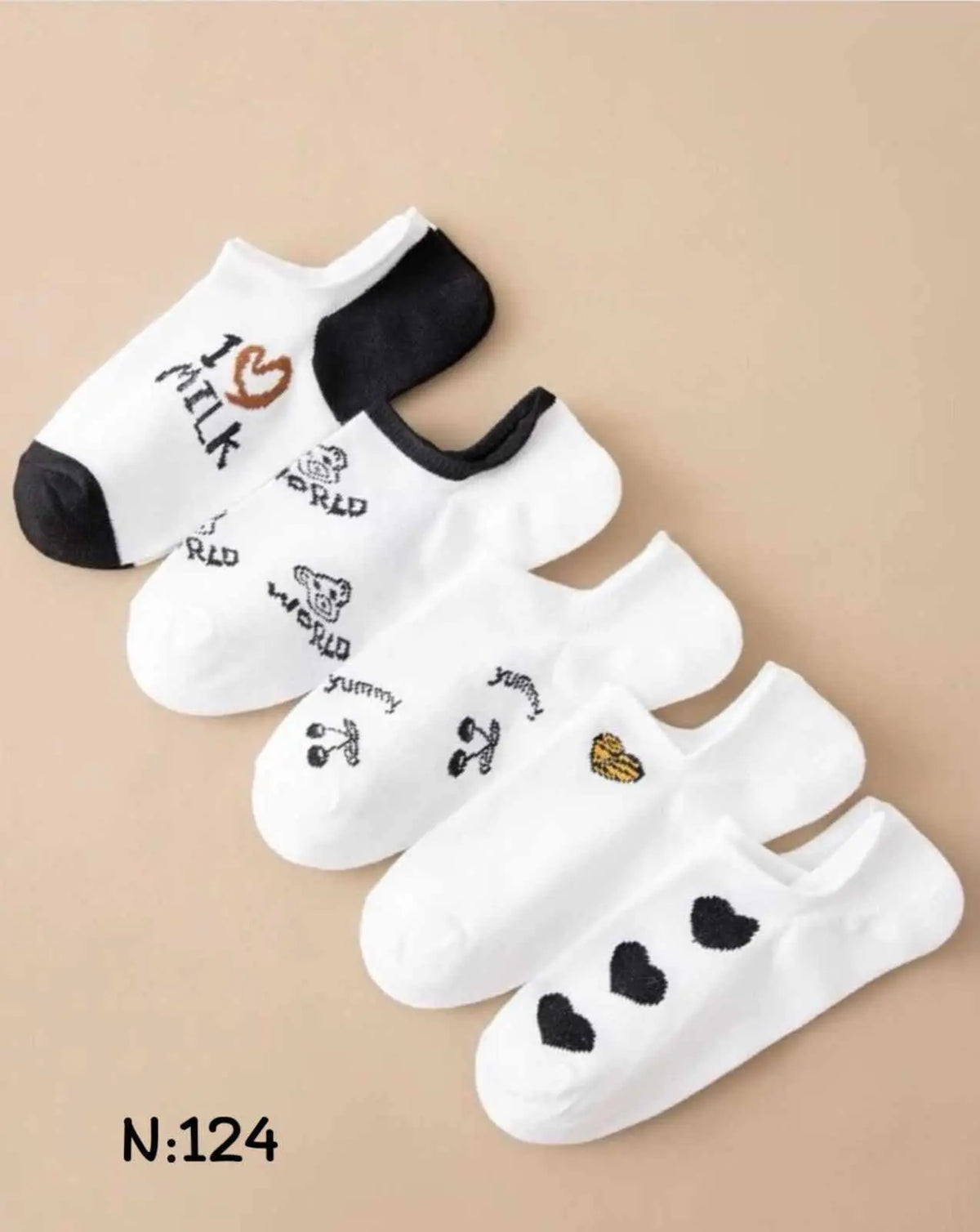 Pack of 3 ankle I LOVE