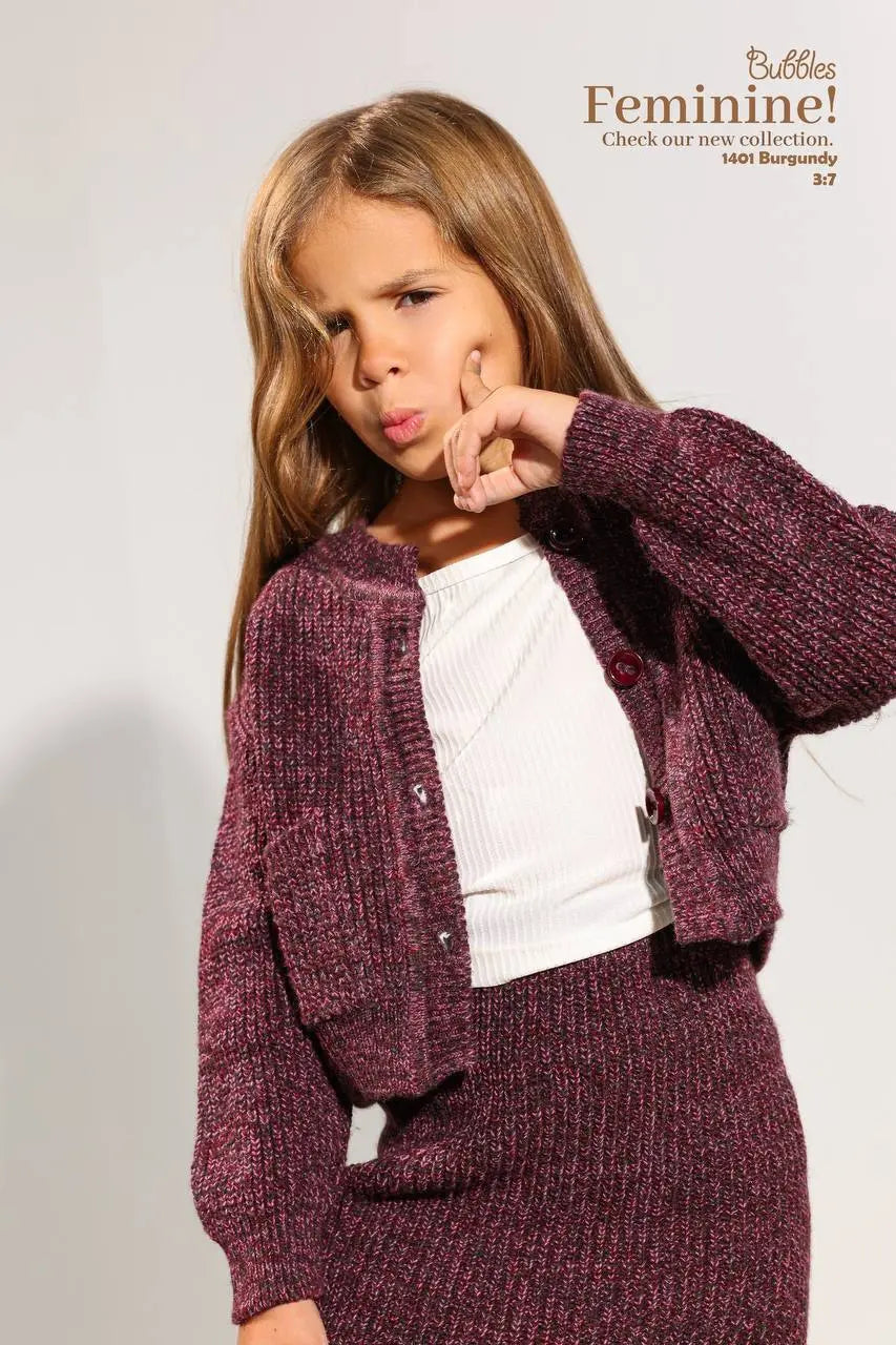 Violet Knit Skirt Set