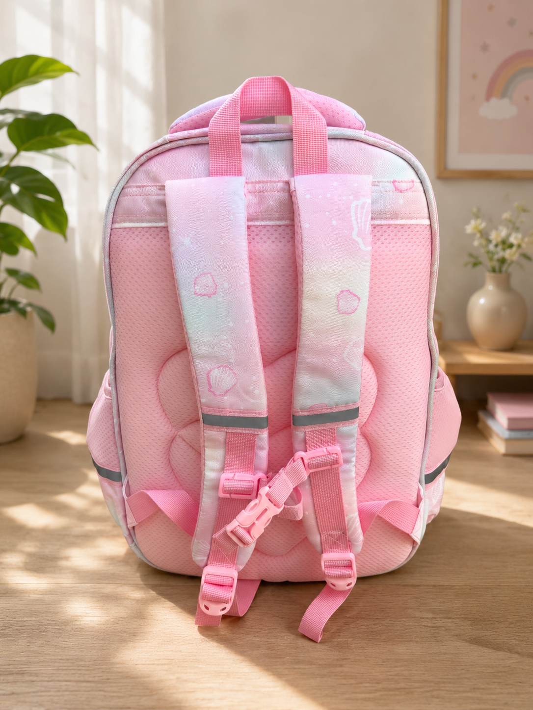 Girls’ Frozen School Backpack – 3-Compartment Pink & Purple Kids Backpack