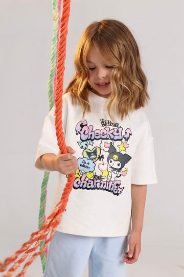 Girls “Bubbles Bring Bliss” Graphic T-Shirt & Wide Leg Pants Set – Casual Kids Summer Outfit (Sizes 10–16)
