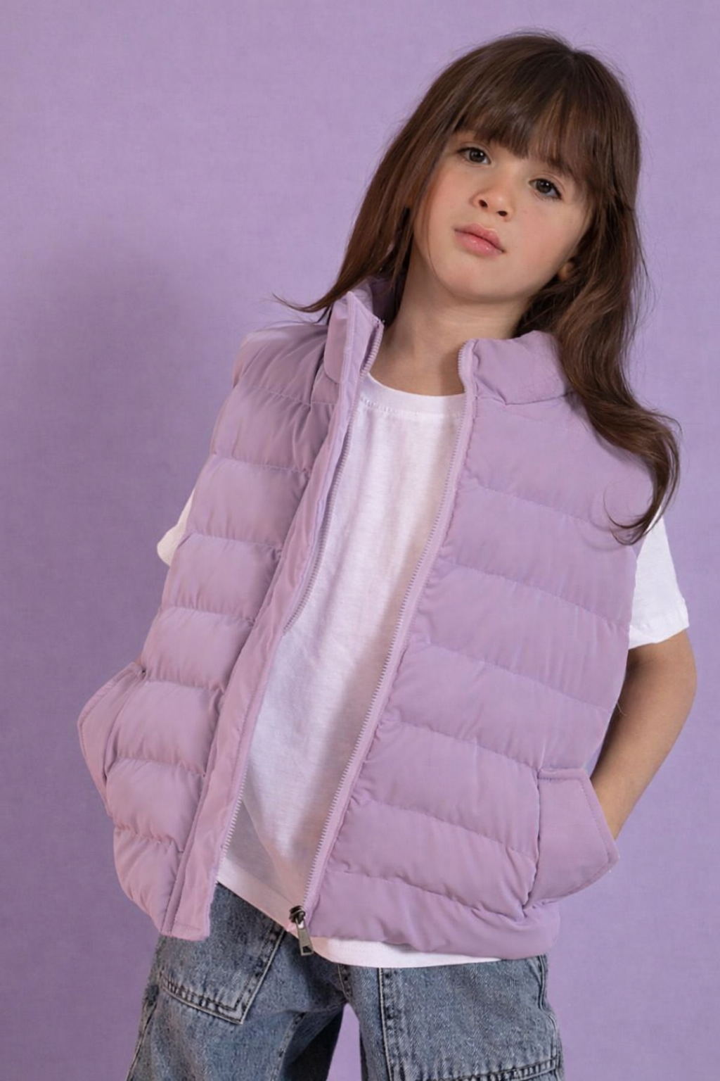 Lavender Puff Vest