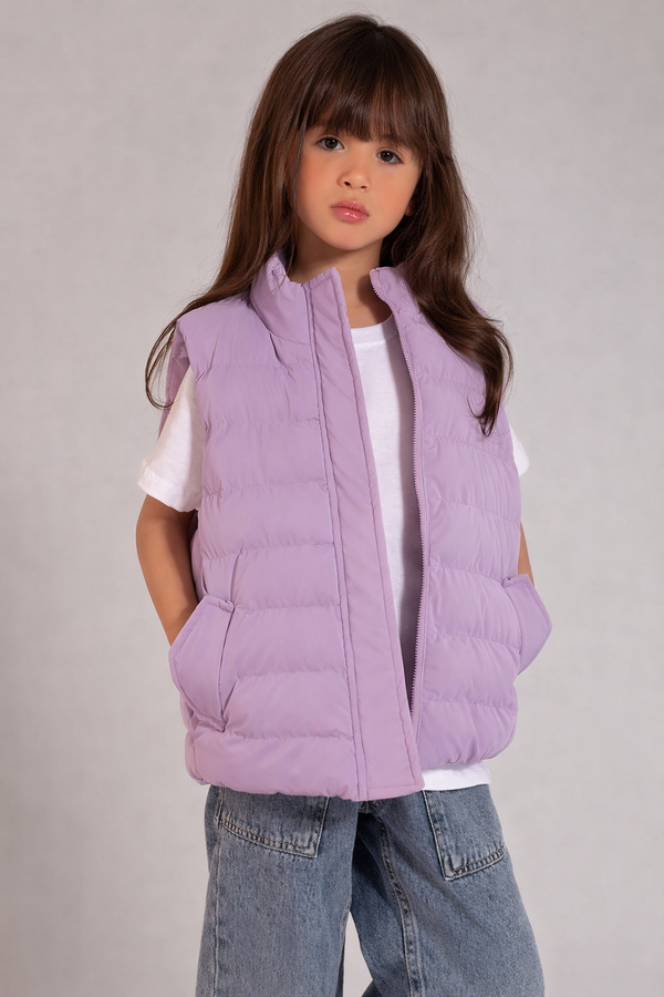 Lavender Puff Vest