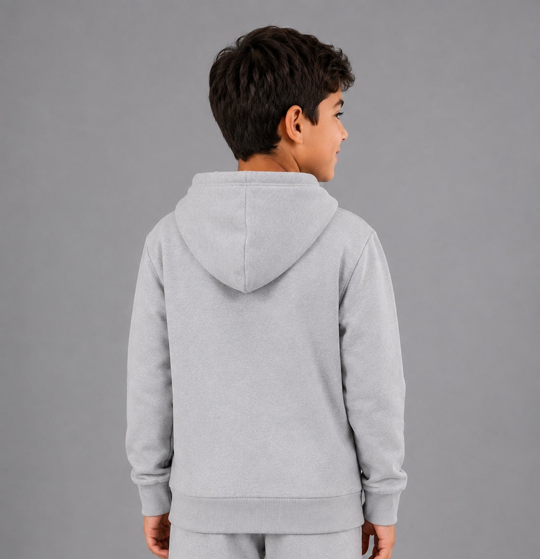 Milton Kids’ grey Zip-Up Hoodie – Comfortable Casual School Hoodie