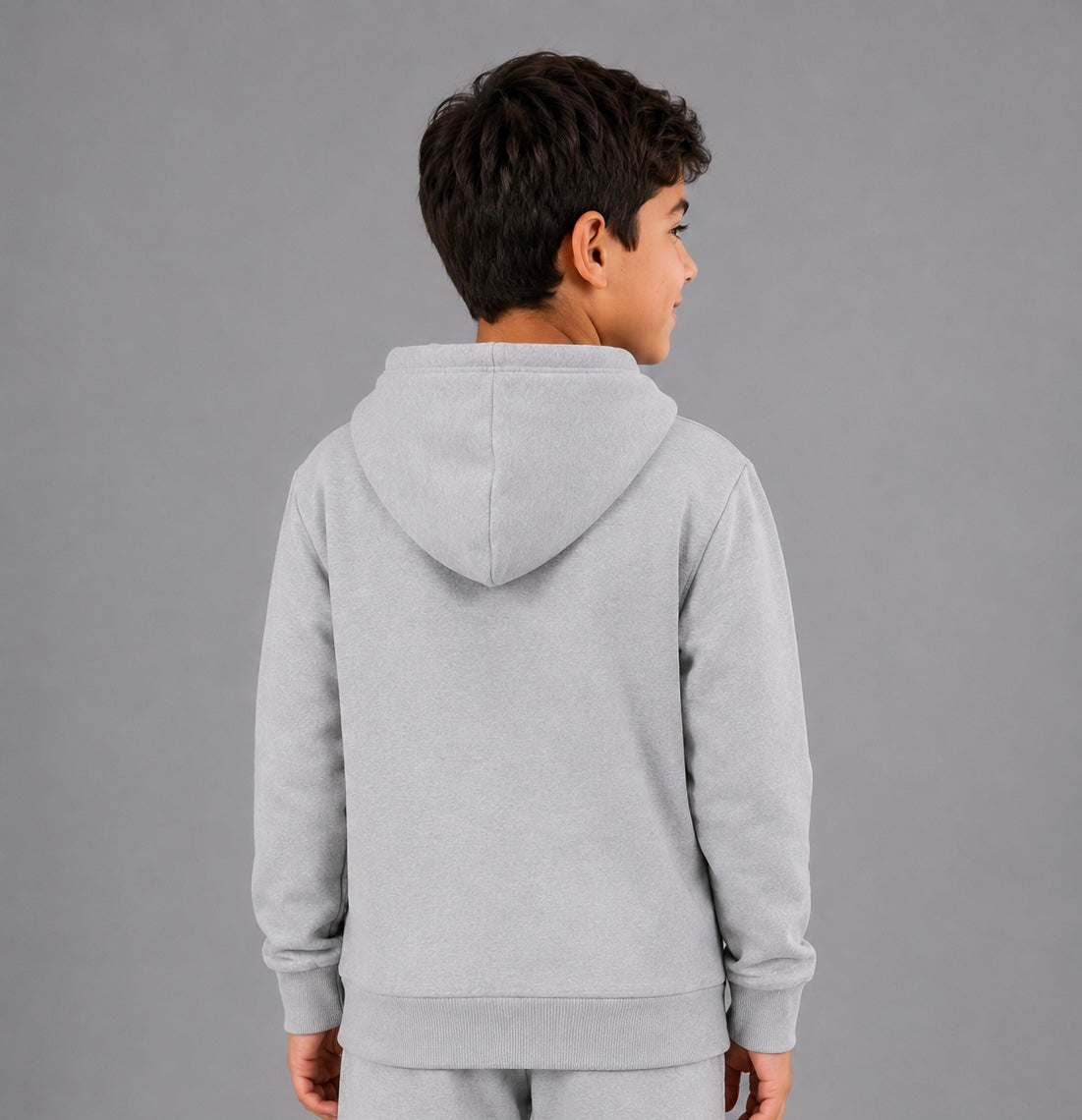 Milton Kids’ grey Zip-Up Hoodie – Comfortable Casual School Hoodie