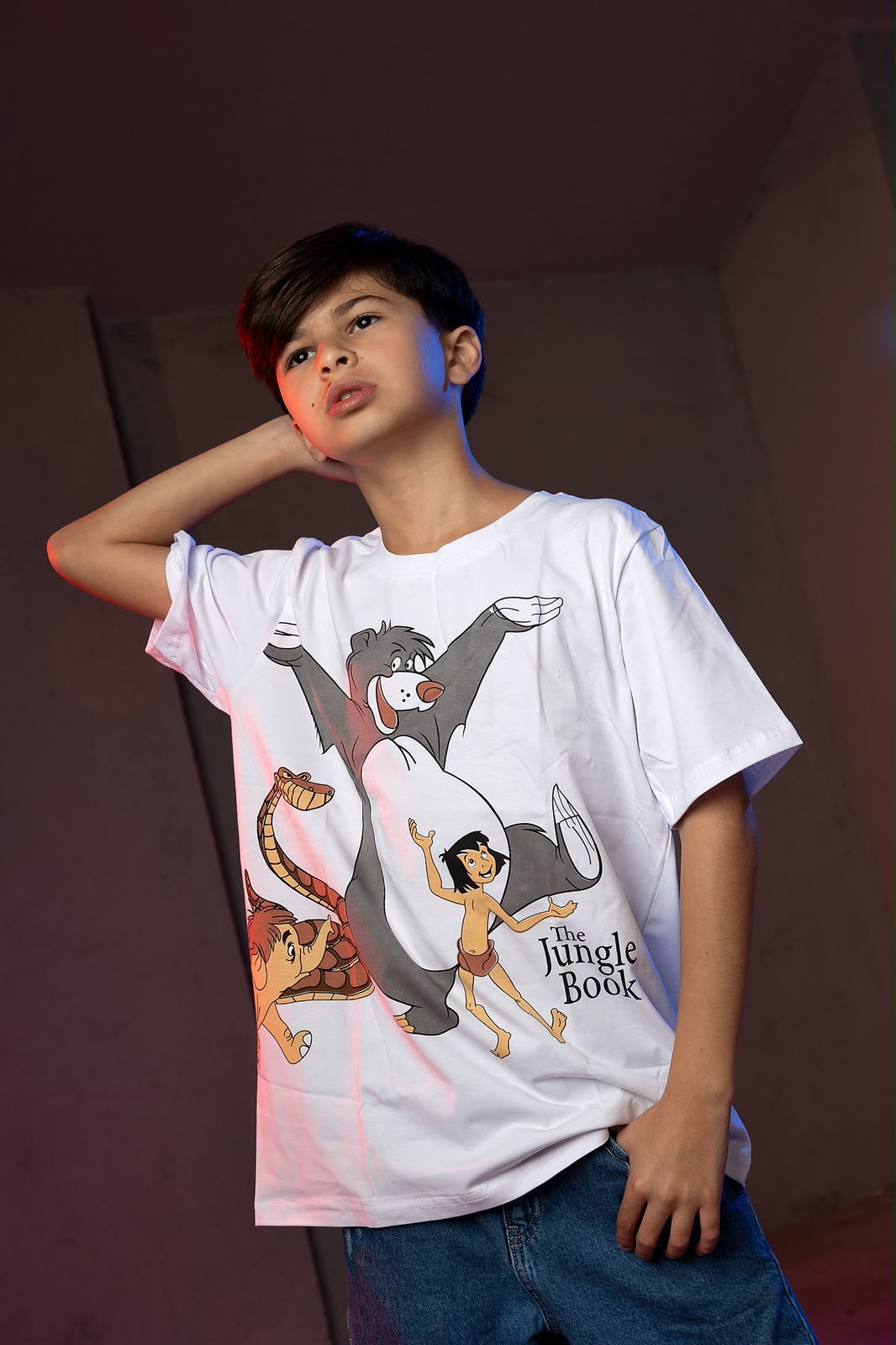 Kids Disney The Jungle Book Graphic Print Cotton T-Shirt – White Casual Crew Neck Tee