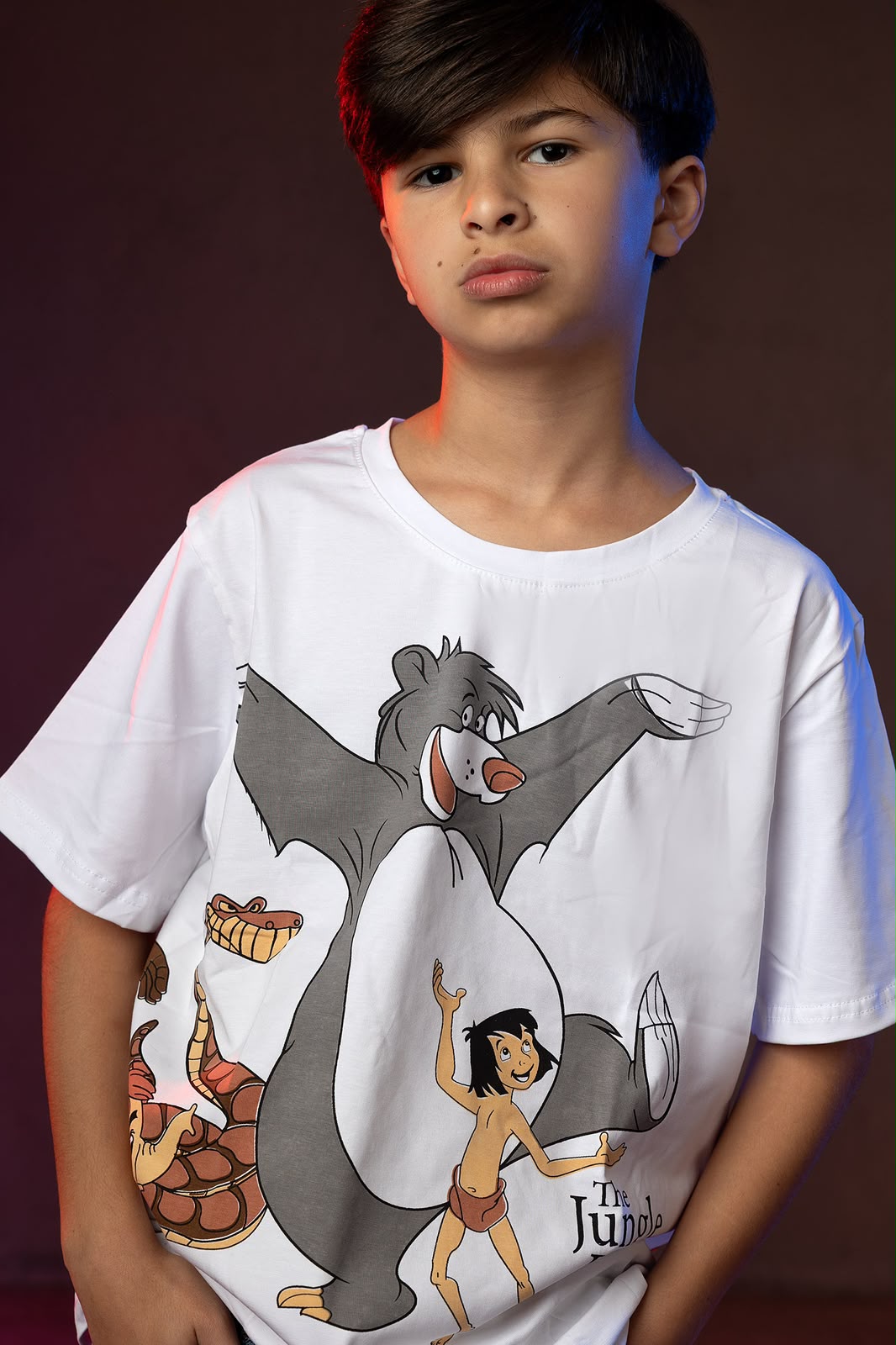Kids Disney The Jungle Book Graphic Print Cotton T-Shirt – White Casual Crew Neck Tee