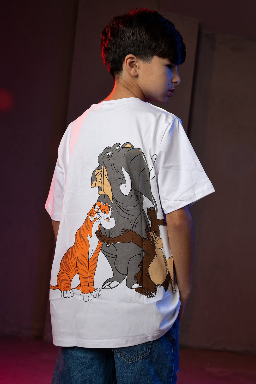 Kids Disney The Jungle Book Graphic Print Cotton T-Shirt – White Casual Crew Neck Tee