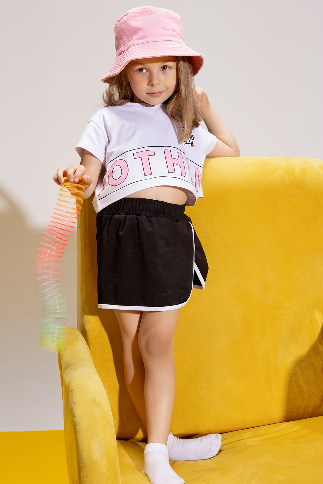 Girls Sporty T-Shirt & Shorts Set – Casual Summer Outfit