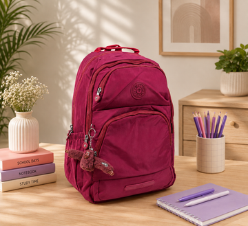 Girls Multi-Compartment Backpack Set with Crossbody Bag & Accessories – Lightweight Casual Travel Bag