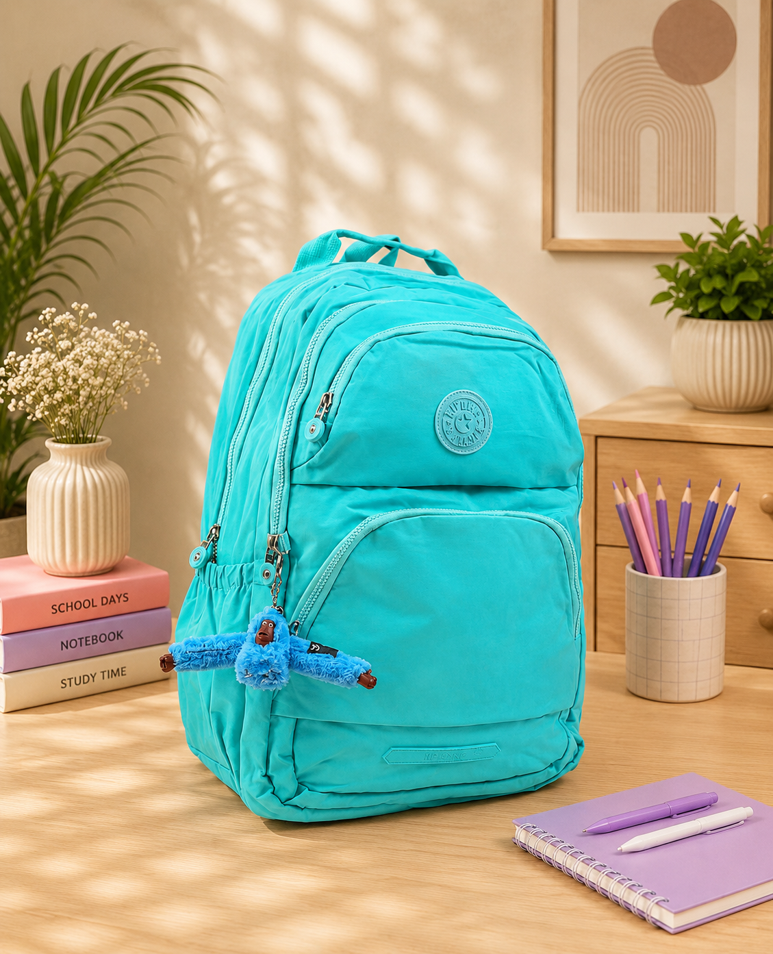 Girls Multi-Compartment Backpack Set with Crossbody Bag & Accessories – Lightweight Casual Travel Bag (Copy)