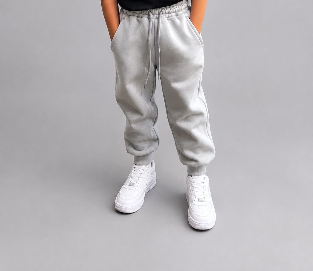 Boys’ Light Grey Milton Jogger Pants – Soft Casual Sweatpants with Drawstring Waist