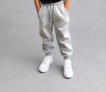 Boys’ Light Grey Milton Jogger Pants – Soft Casual Sweatpants with Drawstring Waist
