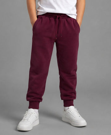 Kids’ burgundy Jogger Pants – Comfortable Casual School Trousers
