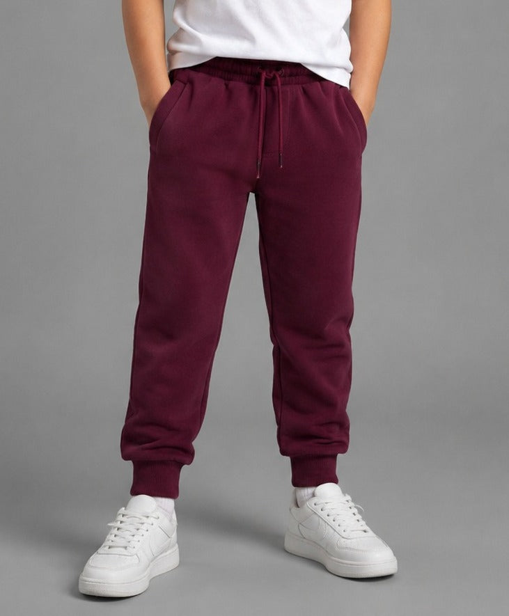 Kids’ burgundy Jogger Pants – Comfortable Casual School Trousers