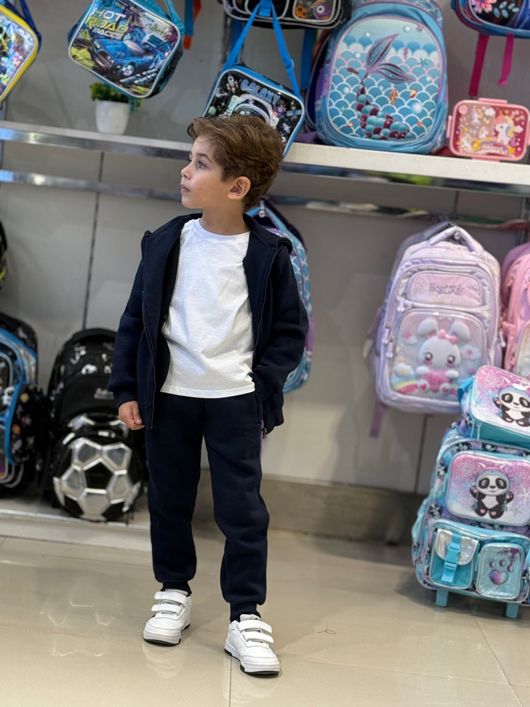 Plain Sweatpants - Bubbles Kids Wear # blue / 4-blue / 6-blue / 8-blue / 10-blue / 12