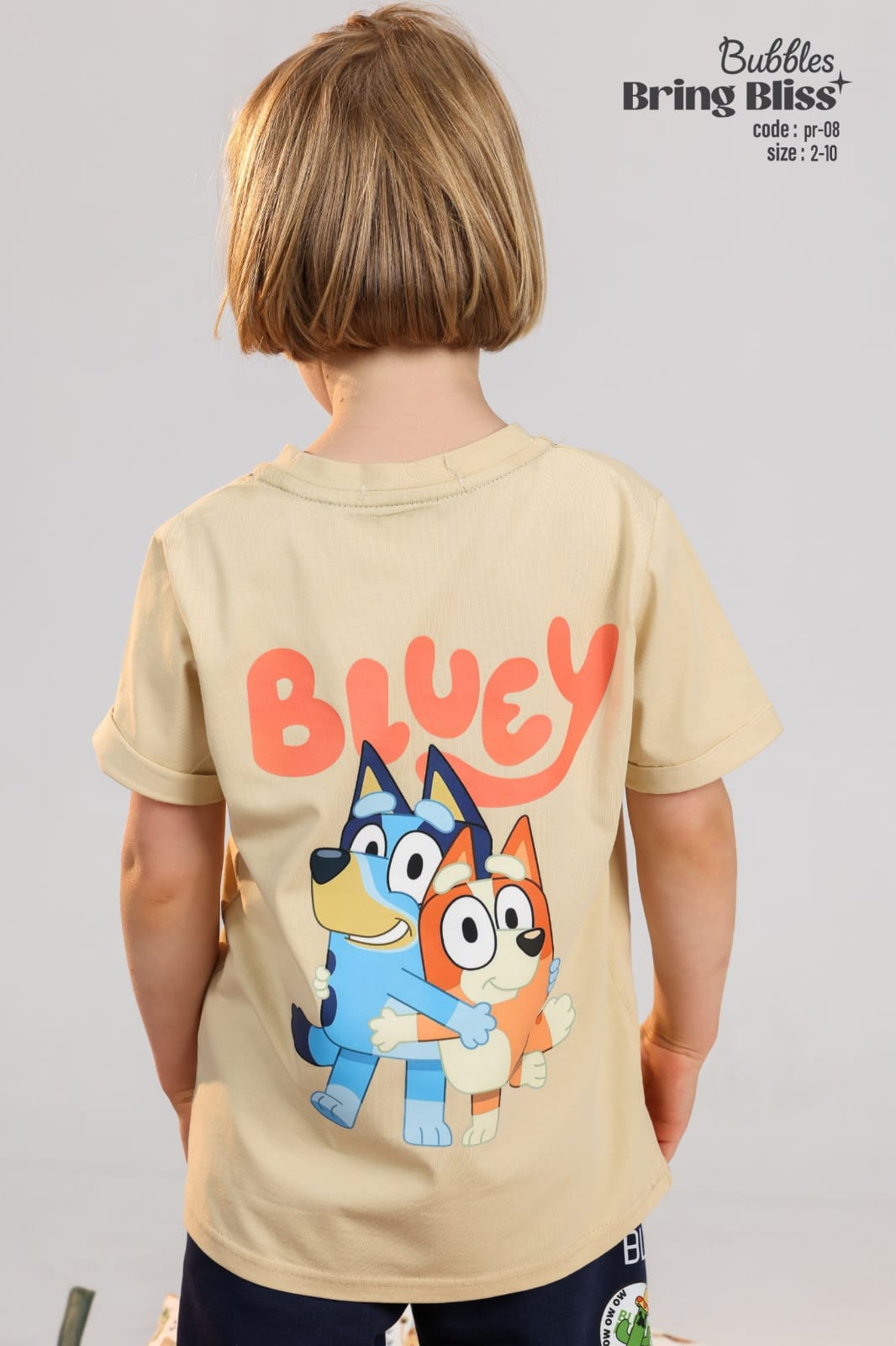 Kids Bluey Graphic T-Shirt – Soft Cotton Cartoon Print Tee (Sizes 2–10)