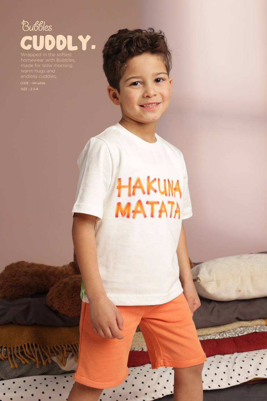 Kids Hakuna Matata Pajama Set – Soft Cotton Summer Sleepwear for Boys (size 2-4)