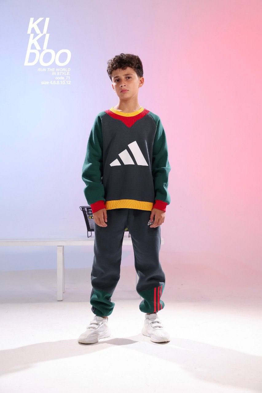 Boys Color Block Sweatshirt & Jogger Set – Premium Casual Tracksuit for Kids (Size 4-12)