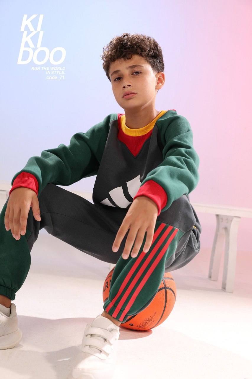 Boys Color Block Sweatshirt & Jogger Set – Premium Casual Tracksuit for Kids