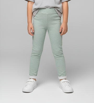 Girls’ Cotton Leggings Mint  Pants – Soft Stretch Casual Everyday Trousers