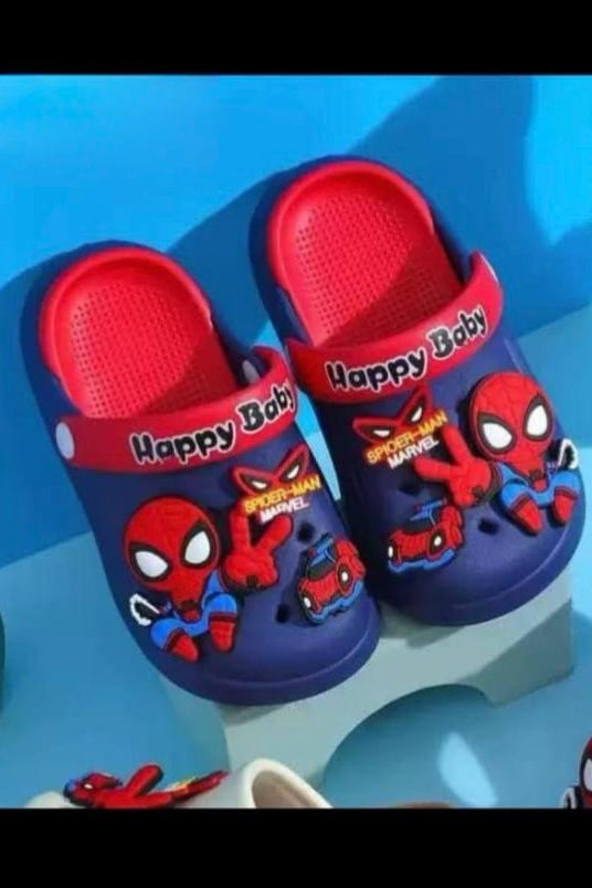 Kids Spider Hero Clogs Sandals – Lightweight Slip-On Cartoon Clogs for Boys