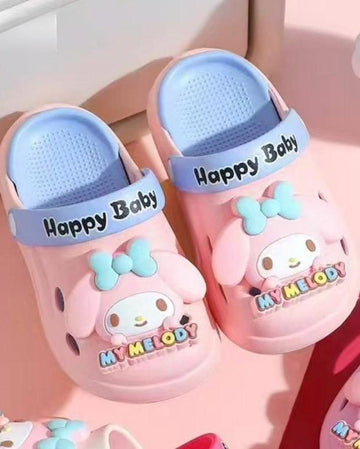 Kids My Melody Crocs – Cute Cartoon Clogs with Adjustable Heel Strap