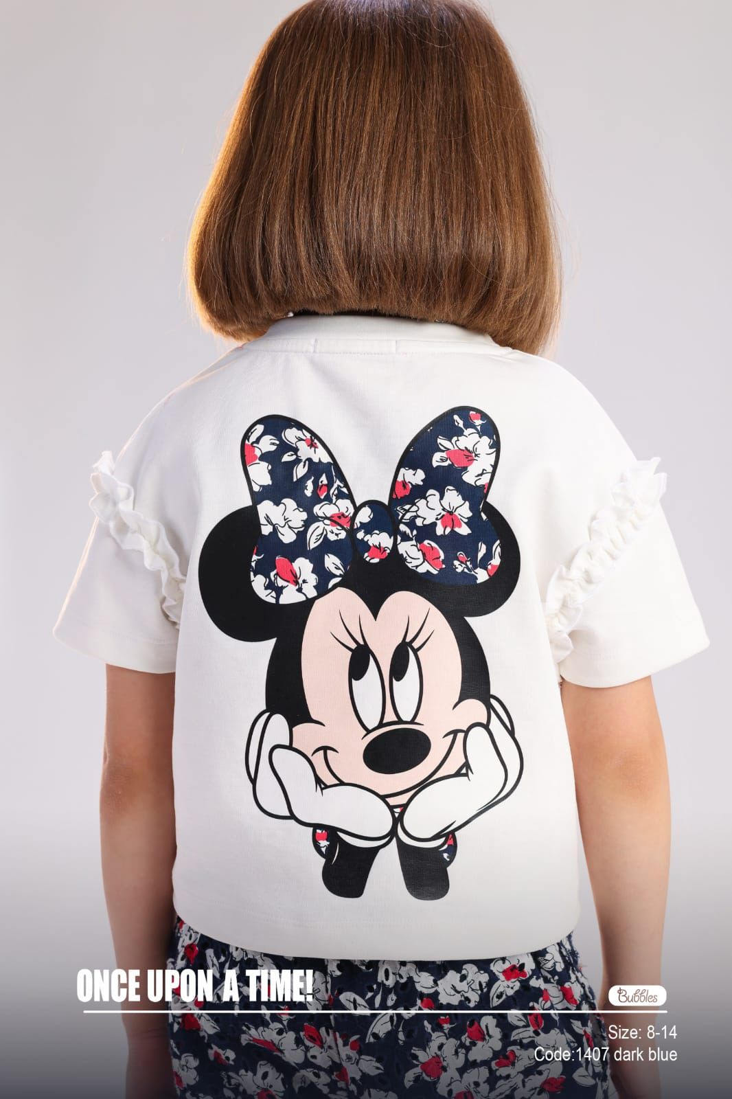 Girls Minnie Mouse Printed T-Shirt & Wide-Leg Pants Set – Stylish Casual Cotton Outfit for Kids