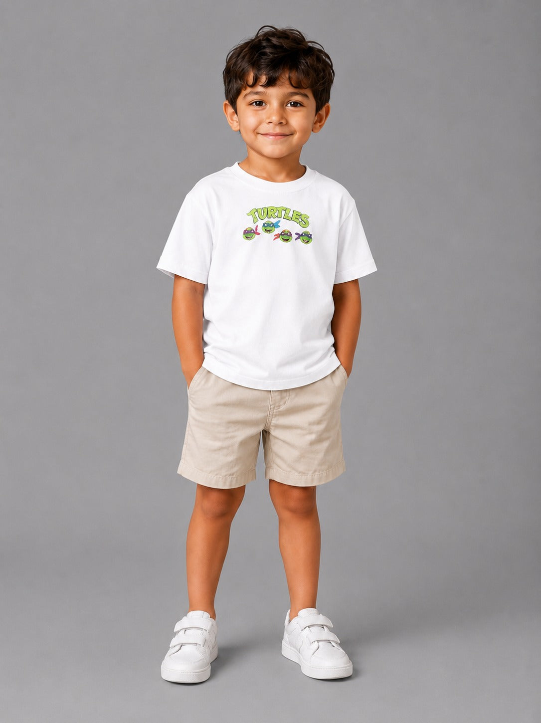 Boys' Ninja Turtles Graphic T-Shirt   Soft Cotton Casual Summer Outfit