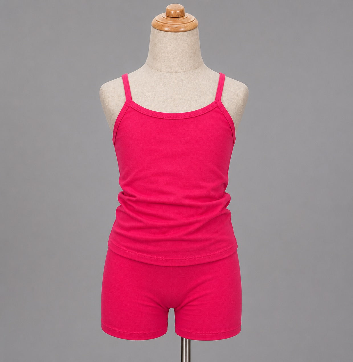 Girls’ Pink Cami Top & Shorts Set – Comfortable 2-Piece Summer Outfit