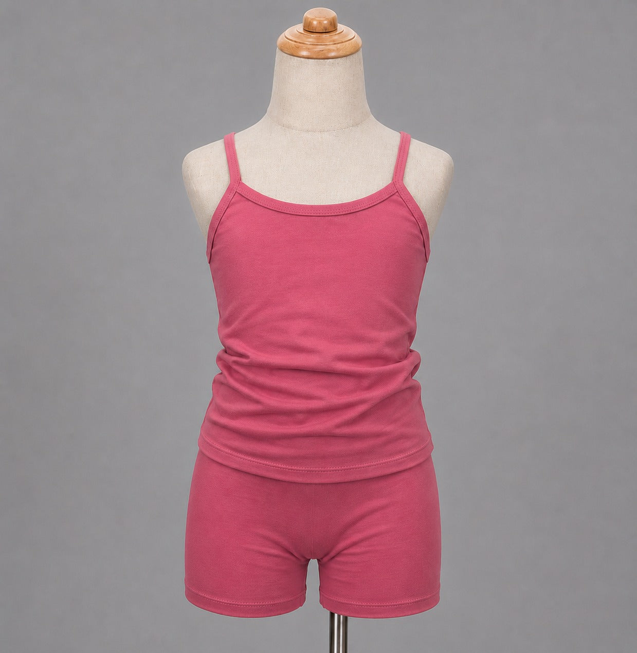 Girls’ Pink Cami Top & Shorts Set – Soft 2-Piece Summer Outfit