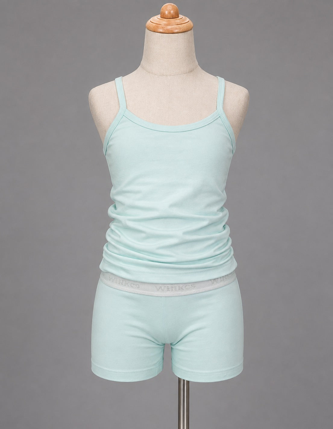 Girls’ Mint Green Cami Top & Shorts Set – Soft 2-Piece Summer Outfit
