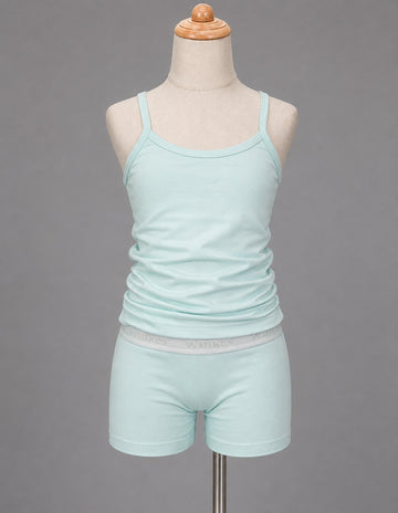 Girls’ Mint Green Cami Top & Shorts Set – Soft 2-Piece Summer Outfit