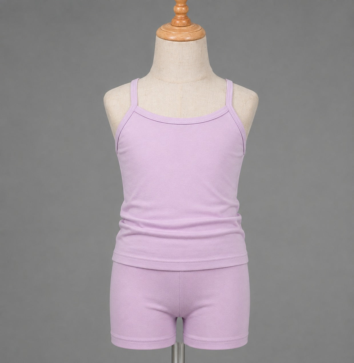 Girls’ Lavender Cami Top & Shorts Set – Soft 2-Piece Summer Outfit