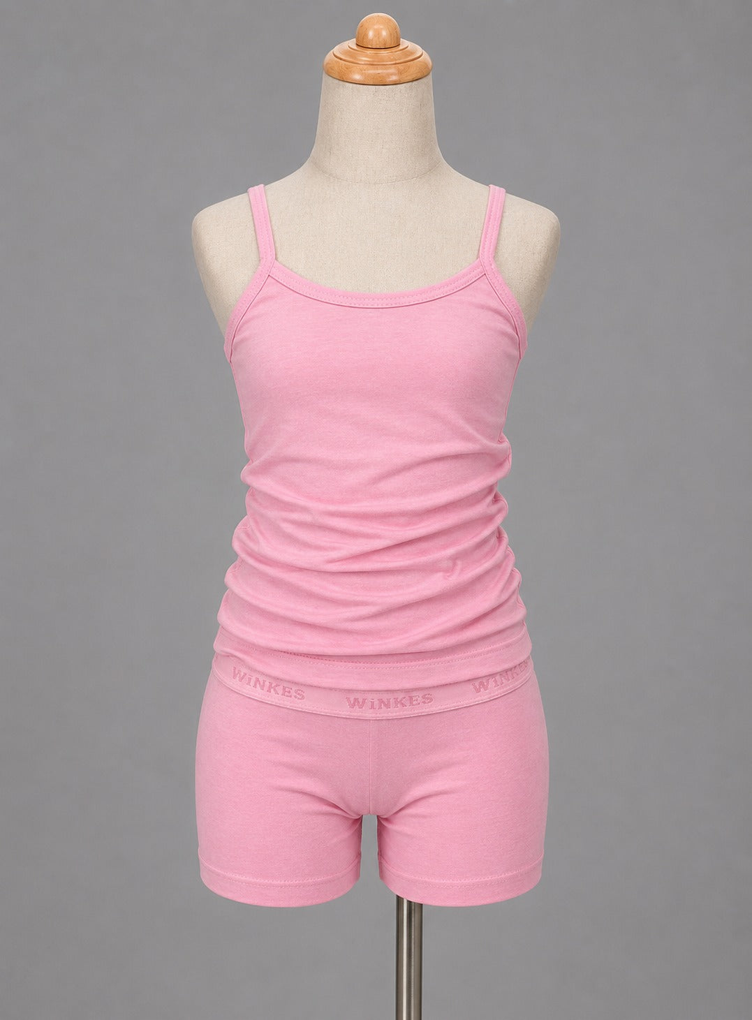 Girls’ Pink Cami Top & Shorts Set – Soft 2-Piece Summer Outfit