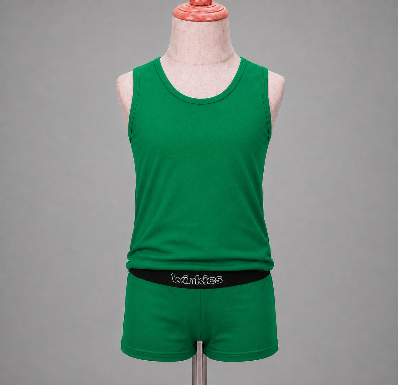 Boys’ Green Tank Top & Shorts Set – Comfortable 2-Piece Summer Outfit with Winkies Waistband
